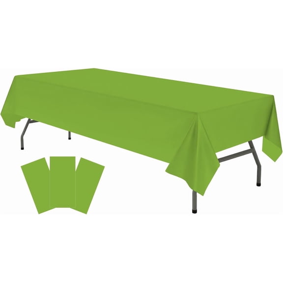 Knubmt Set of 2 Plastic Tablecloths Disposable Lightweight Table Covers Waterproof Table Cloth for Birthday Wedding Party Supplies, 54" x 108"