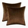 thumbnail image 1 of Knubmt Set of 2 Soft Velvet Throw Pillow Cover Decorative Cushion Cover Pillow Case for Sofa Couch Chair Bed, 24x24 inch, 1 of 6