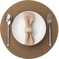 thumbnail image 1 of Knubmt Set of 4 Round Placemats 15 Inch Round Table Mats Woven Heat Resistant Place Mats for Dining Table, 1 of 6