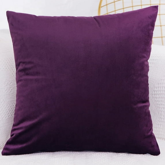 Knubmt Soft Cushion Case Velvet Throw Pillow Covers Decorative Square Soild Pillow Cases for Sofa Bedroom Office, 16 x 16 inch