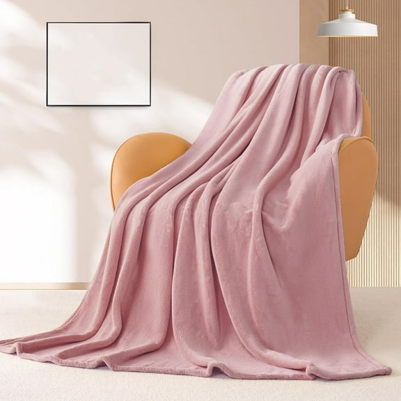 Knubmt Soft Plush Throw Blanket Warm Fleece Blankets for Sofa, Bed, Travel, Camping, Office, 20x27 inch