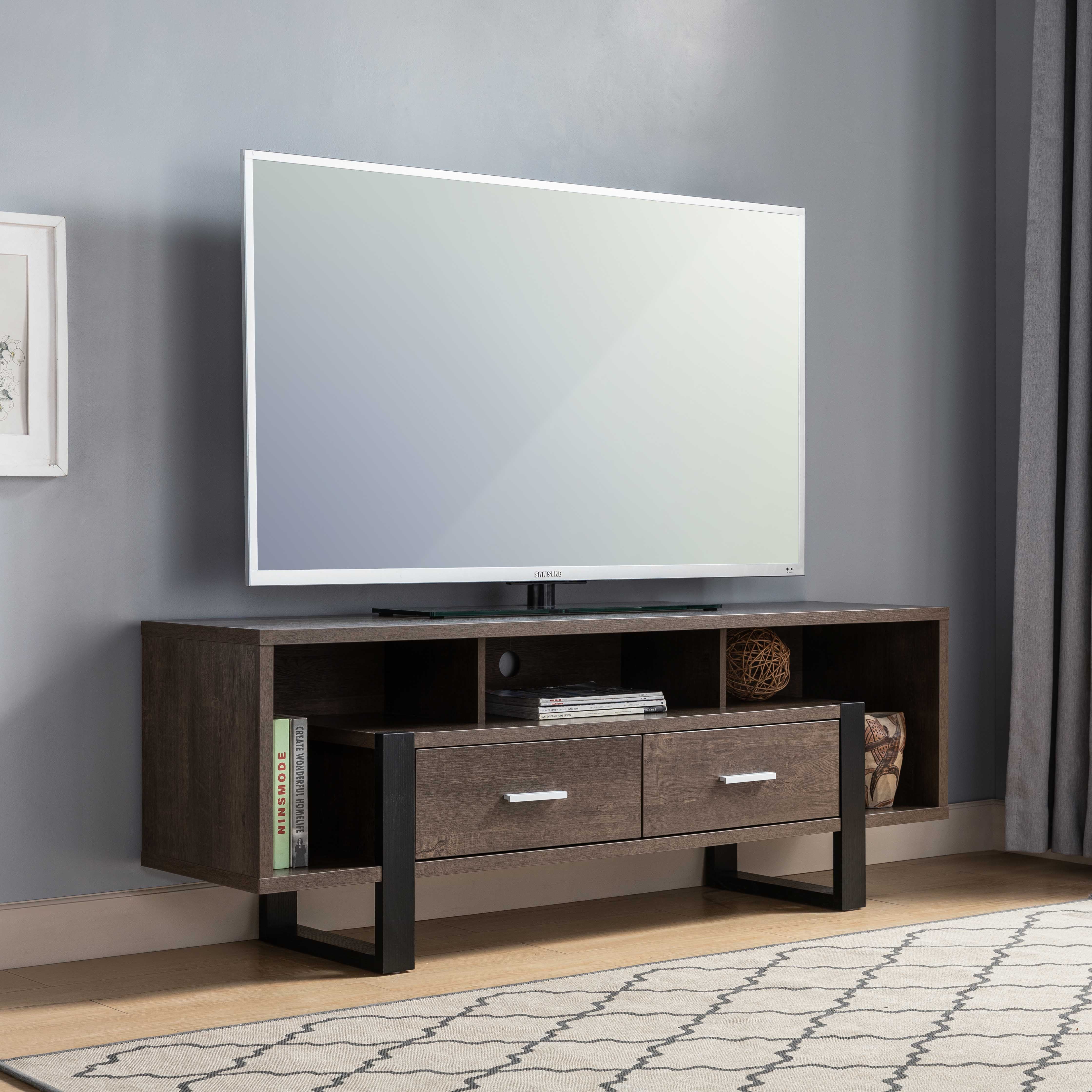 Knubmt TV Stand for TV´s up 60", TV Storage with 2 Drawers and