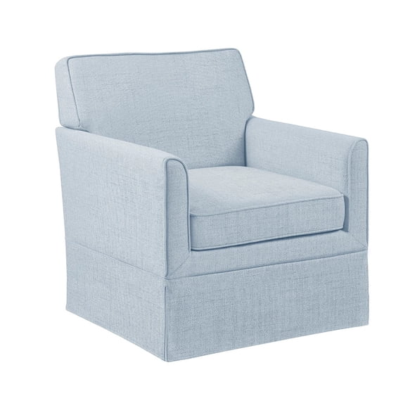 Knubmt Upholstered Accent Chair with Wood Frame, Modern Single Seat Sofa Chair Armchair for Living Room, Bedroom, Office, Light Blue