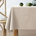 thumbnail image 1 of Knubmt Washable Linen Tablecloth Stain Resistant Table Cloth Decorative Rectangle Table Cover for Kitchen Dining Holiday Party, 55" x 55", 1 of 7