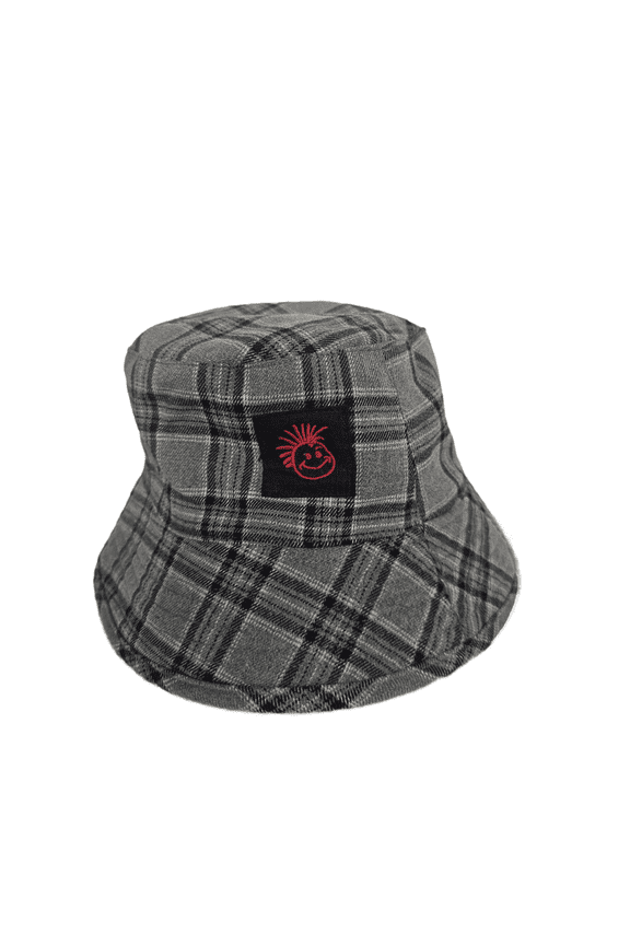 Gray Plaid Bucket Hat Child Size M