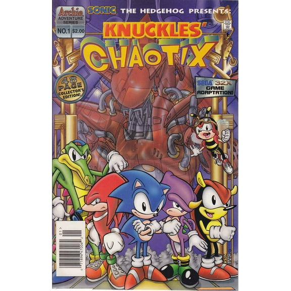Knuckles' Chaotix #1 (Newsstand) VF ; Archie Comic Book