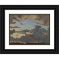 thumbnail image 1 of Knud Baade 24x19 Black Ornate Framed Double Matted Museum Art Print Titled: Cloud Study (1838), 1 of 5