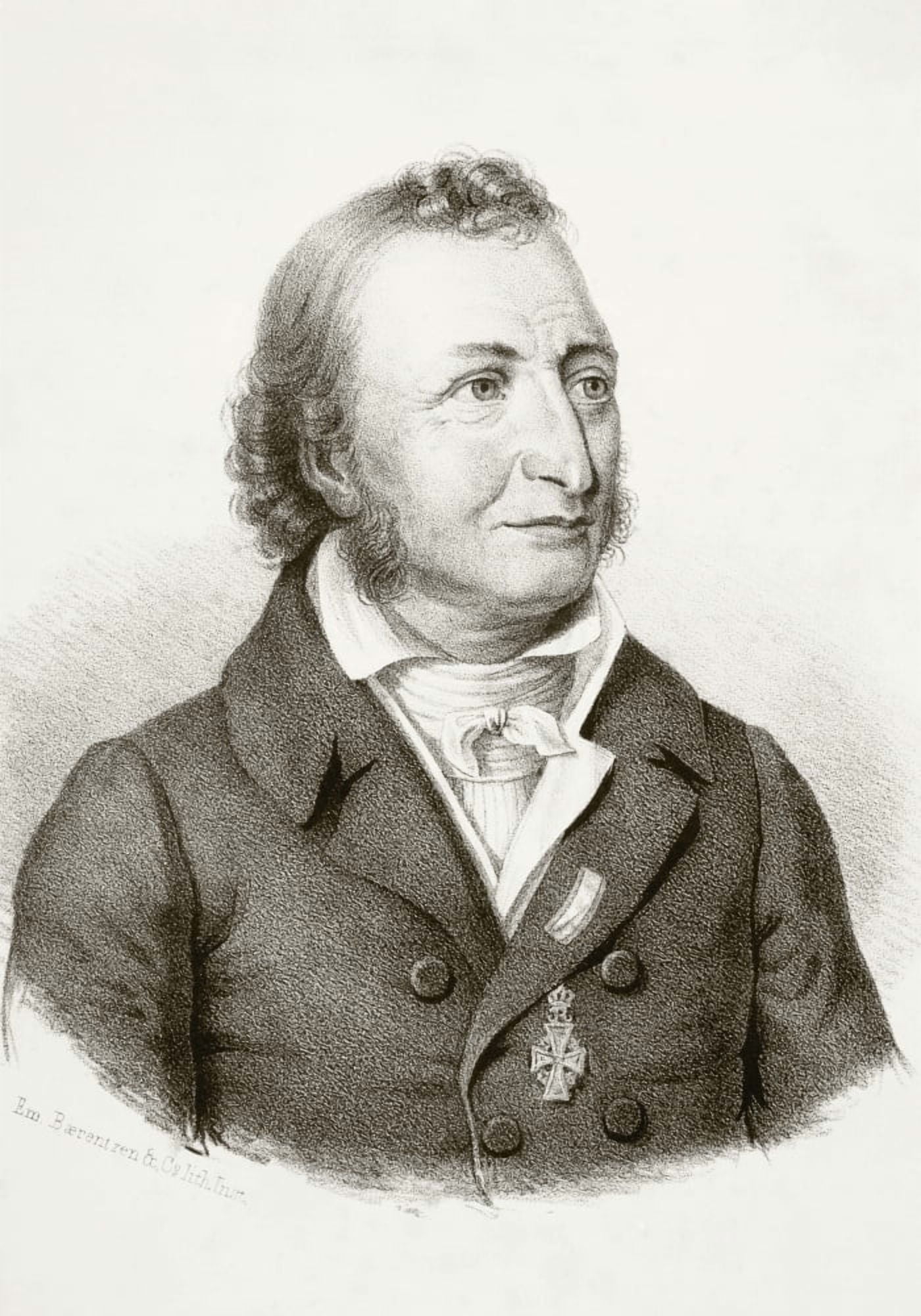 Knud Lyne Rahbek 1760 - 1830 Danish Intellectual Literary Historian From Figaro Journal For Literatur Kunst Og Musik Published In Copenhagen 1841 Canvas Art - Ken Welsh Design Pics (12 x 17)