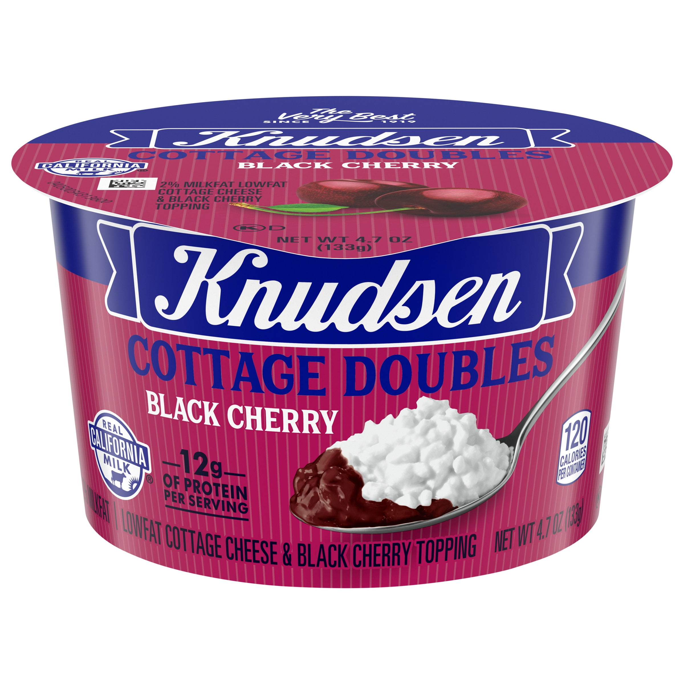 Knudsen Cottage Doubles Lowfat Cottage Cheese & Black Cherry Topping