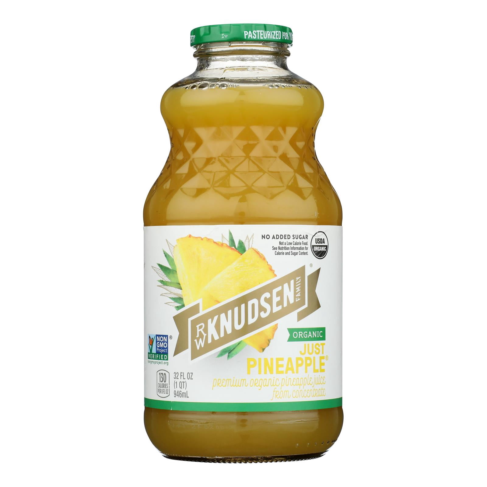 (6 pack) R.W. Knudsen Family Organic Juice Pineapple, 32.0 FL OZ