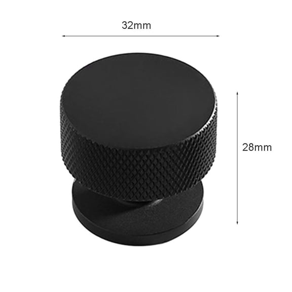 Knurled Cabinet Knob Matt Black Aluminium Kitchen Cabinet Door Cupboard Drawer