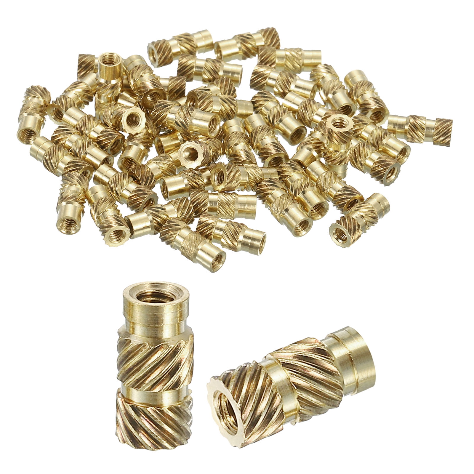 QUARKZMAN Messing Draadbusmoeren – M2 X 4 Mm – 100 Stuks – Voor 3D-printen, Spuitgieten En PCB-bevestiging – Thermisch Of Ultrasoon In Te Brengen
