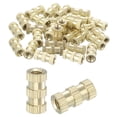thumbnail image 1 of Knurled Insert Nuts, 30Pack M3 x 10mm(L) x 5mm(OD) Thread Printing Brass Nuts Female Threaded Inserts, 1 of 6