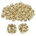 thumbnail image 1 of Knurled Insert Nuts, 50 Pack M3x3.5mm Lx5mm OD Brass Heat Set Insert, 1 of 6