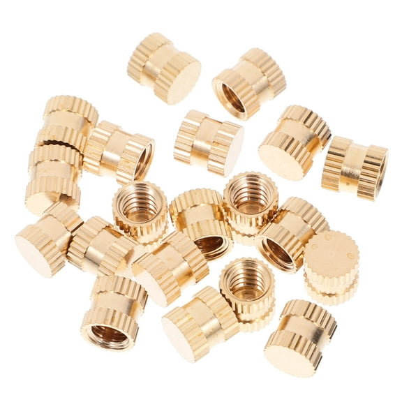 NIAIZEK 20-Pack Female Threaded Brass Heat Set Nut Inserts for 3D Printer Parts and Electronics Repair Kits