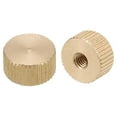 thumbnail image 1 of Knurled Thumb Nuts, 2 Pack M4 x D12mm x H6mm Brass Blind Hole Knurled Thumb Nuts, 1 of 5