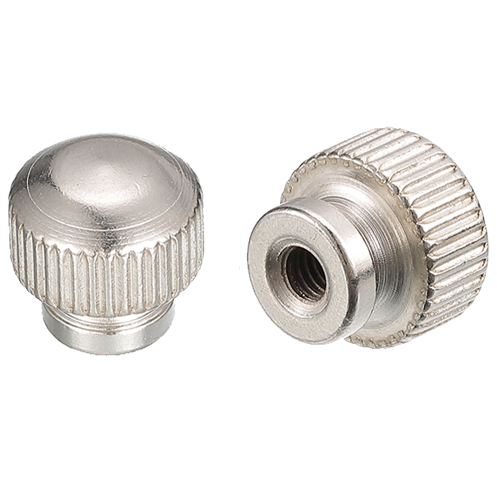 Knurled Thumb Nuts, 5 Pack M5 X D13mm X H9mm Carbon Steel Blind Hole