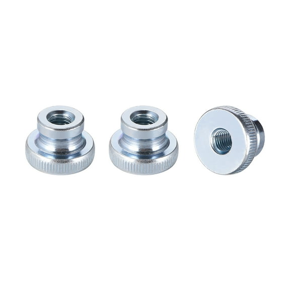 Knurled Thumb Nuts, M10 Round Knobs with , Zinc Plating 3 Pcs