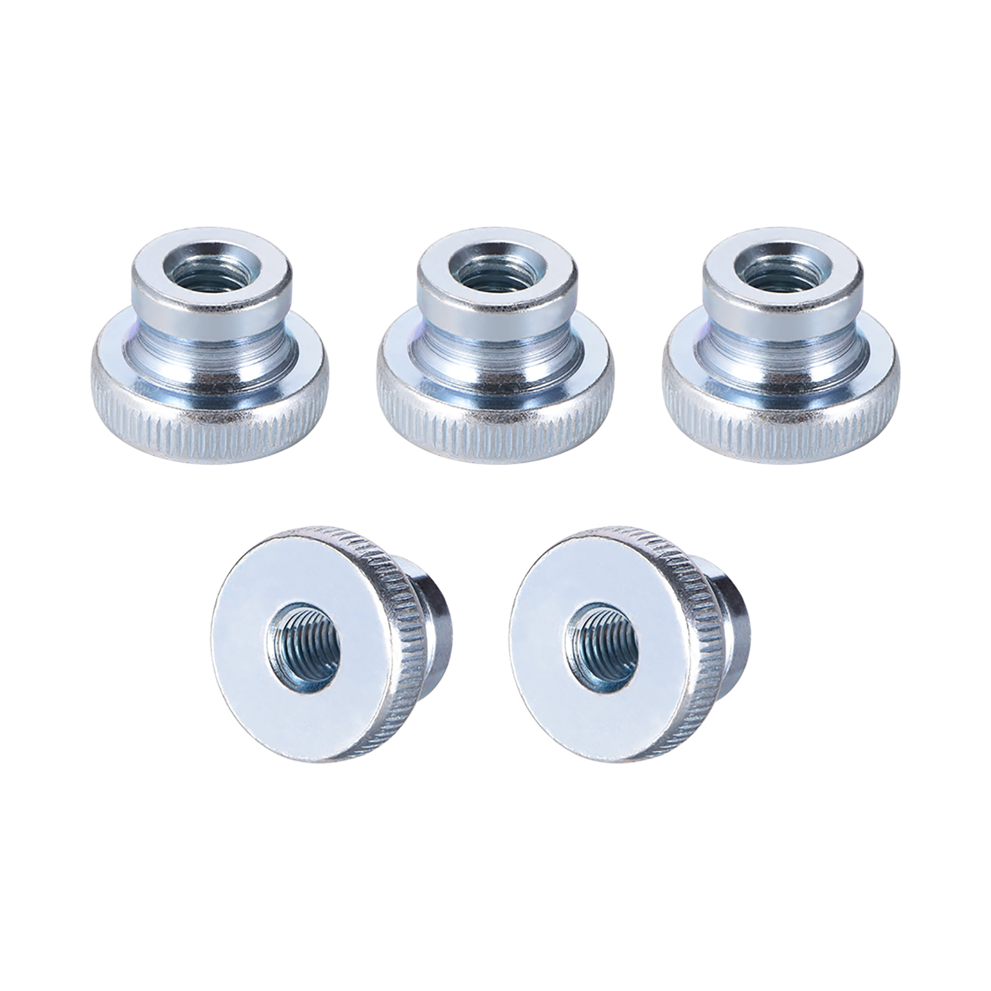 Knurled Thumb Nuts, M10 Round Knobs with , Zinc Plating 5 Pcs