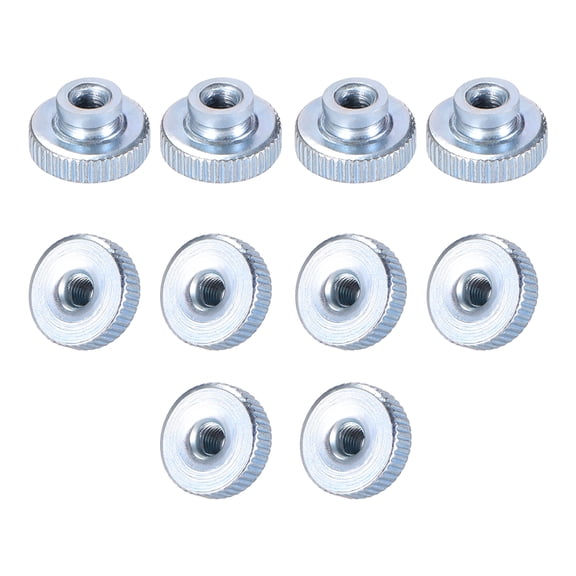 Knurled Thumb Nuts, M3 Round Knobs with , Zinc Plating, 10 Pcs