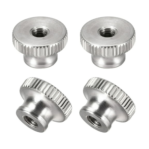 Knurled Thumb Nuts - M5 Round Knobs with  304 Stainless Steel - 4Pcs