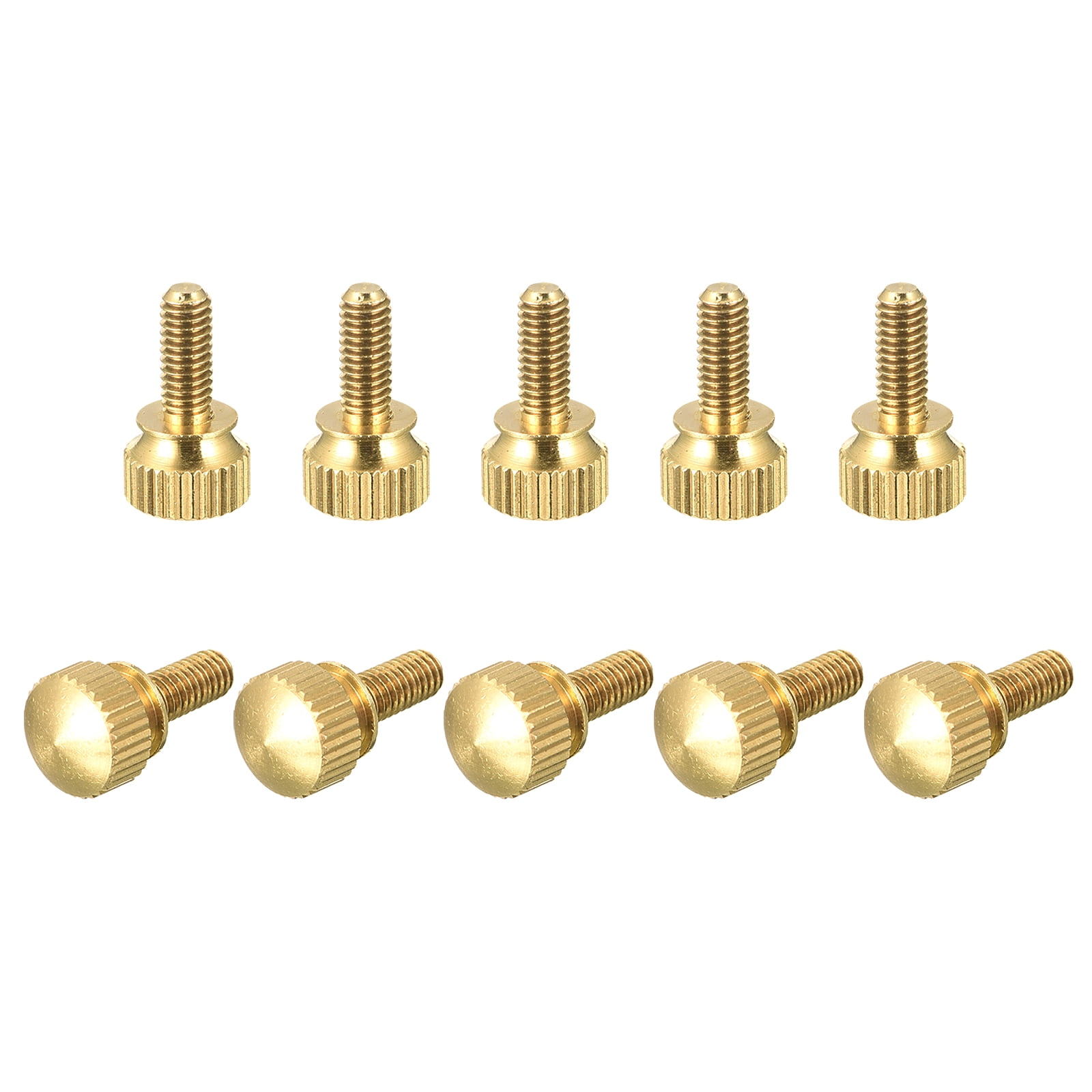 Knurled Thumb Screws, M4x10mm Brass Shoulder Bolts Stepped Grip Knobs