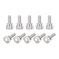 thumbnail image 1 of Knurled Thumb Screws, M4x10mm Flat Brass Bolts Grip Knobs, Nickel Plated 10Pack, 1 of 5