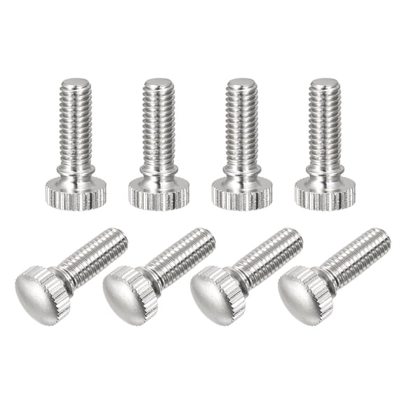 Knurled Thumb Screws, M6x16mm Brass Shoulder Bolts Grip Knobs Fasteners, Nickel Plated 8Pack