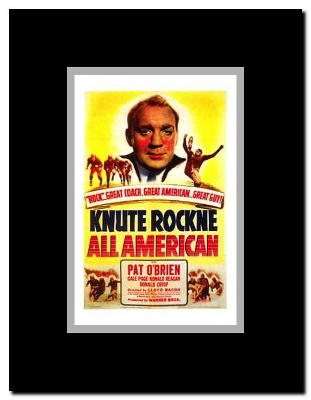 Knute Rockne All American Framed Movie Poster
