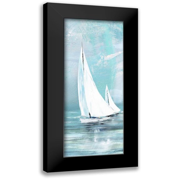 Knutsen, Conrad 10x18 Black Modern Framed Museum Art Print Titled - Soft Sail II