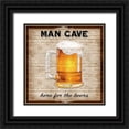 thumbnail image 1 of Knutsen, Conrad 12x12 Black Ornate Wood Framed with Double Matting Museum Art Print Titled - Man Cave, 1 of 4