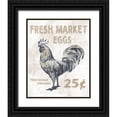 thumbnail image 1 of Knutsen, Conrad 12x14 Black Ornate Wood Framed with Double Matting Museum Art Print Titled - Fresh Market Rooster, 1 of 4