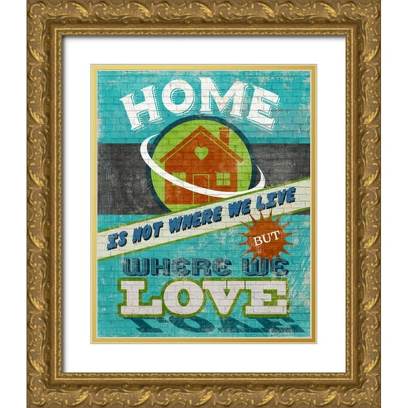 Knutsen, Conrad 12x14 Gold Ornate Wood Framed with Double Matting Museum Art Print Titled - Where we Love