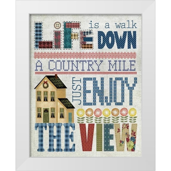 Knutsen, Conrad 12x14 White Modern Wood Framed Museum Art Print Titled - A Country Mile