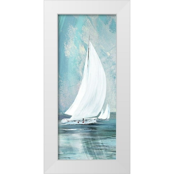 Knutsen, Conrad 12x24 White Modern Wood Framed Museum Art Print Titled - Soft Sail I