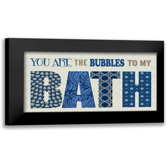 Knutsen, Conrad 14x9 Black Modern Framed Museum Art Print Titled - Bath Bubbles