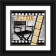 thumbnail image 1 of Knutsen, Conrad 15x15 Black Ornate Wood Framed with Double Matting Museum Art Print Titled - Action, 1 of 4