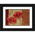 thumbnail image 1 of Knutsen, Conrad 18x13 Black Ornate Wood Framed with Double Matting Museum Art Print Titled - Poppy Flourish, 1 of 4
