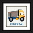 thumbnail image 1 of Knutsen, Conrad 20x20 Black Ornate Wood Framed with Double Matting Museum Art Print Titled - Trucking, 1 of 4