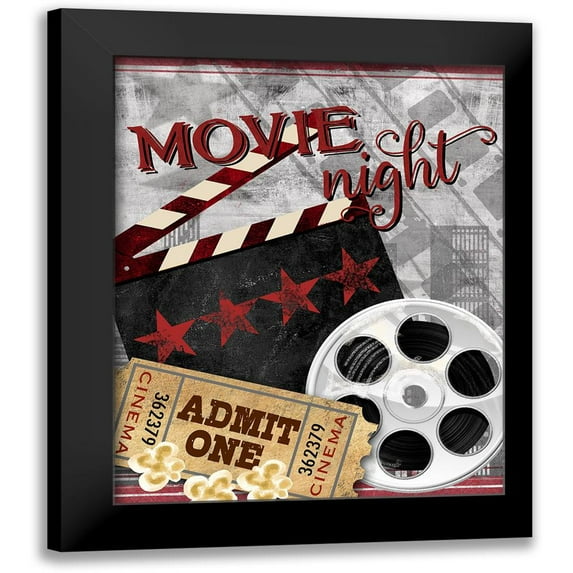 Knutsen, Conrad 20x24 Black Modern Framed Museum Art Print Titled - Movie Night II