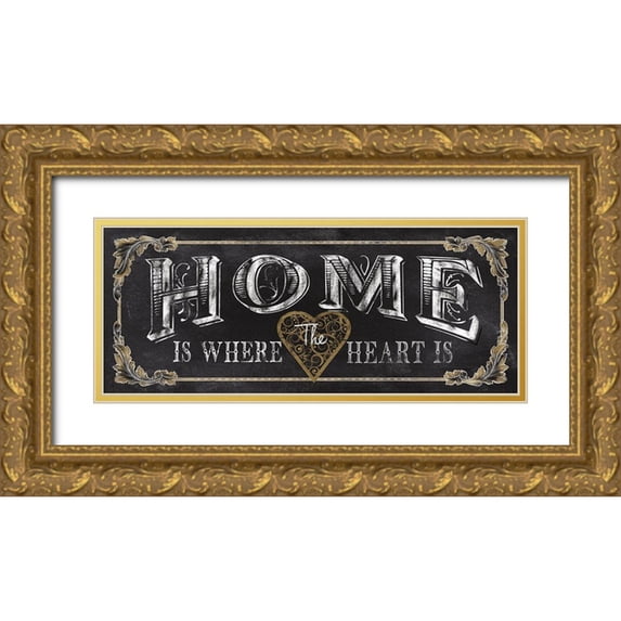 Knutsen, Conrad 24x12 Gold Ornate Wood Framed with Double Matting Museum Art Print Titled - Home