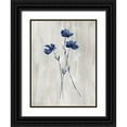 thumbnail image 1 of Knutsen, Conrad 25x32 Black Ornate Wood Framed with Double Matting Museum Art Print Titled - Indigo Botanical III, 1 of 4