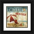 thumbnail image 1 of Knutsen, Conrad 26x26 Black Ornate Wood Framed with Double Matting Museum Art Print Titled - Beach Rentals, 1 of 4