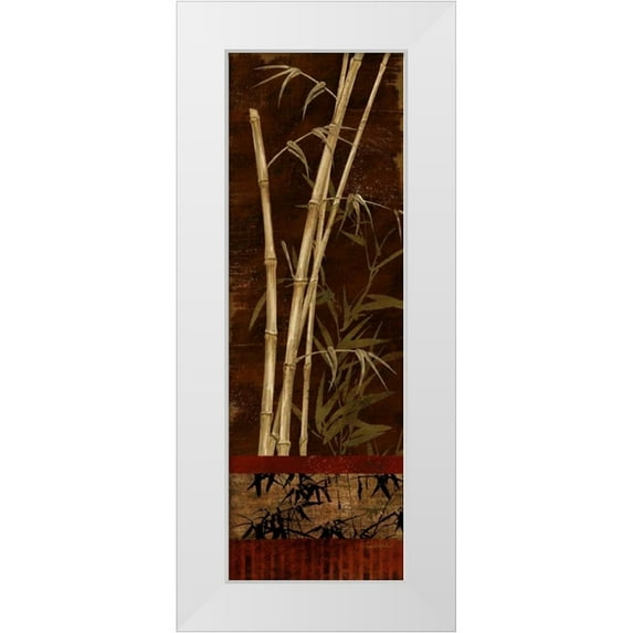 Knutsen, Conrad 7x14 White Modern Wood Framed Museum Art Print Titled - Bamboo Garden I