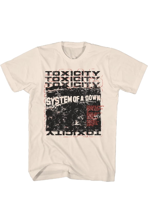 2Bhip System of A Down T Shirt for Men & Women Toxicity Natural Short Sleeve Graphic Tee - Metal Band Tshirt, Black S