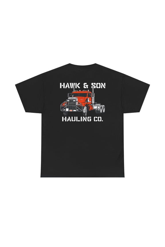 Hawk and Son Hauling Company Big Rig 2 Side T-Shirt, Black S