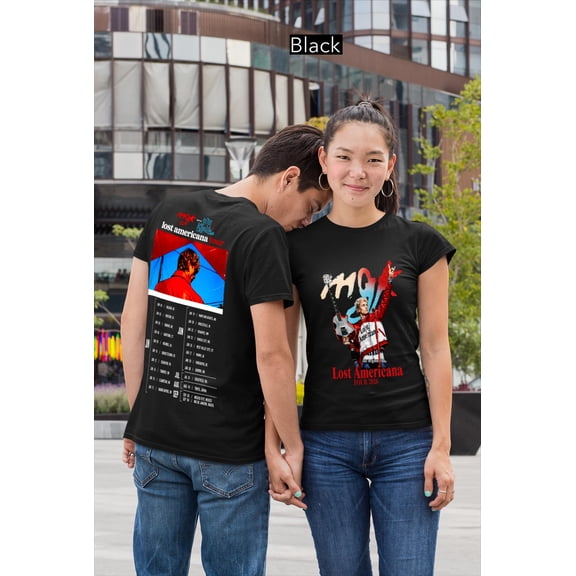 KnuxTee MGK Lost Americana Tour 2026 Black Graphic Tee Unisex Rock Country Concert Vintage Shirt, Crimson S