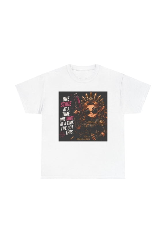 One stage at a time illustration Tee | Motivational quote, Navy S