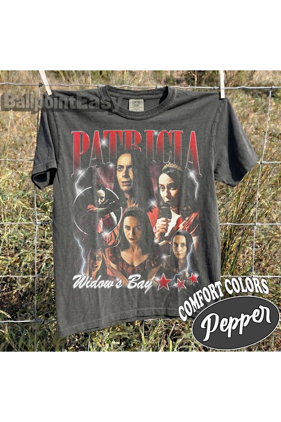 Patricia Widow's Bay Vintage Comfort Colors T-Shirt, Kate O'Flynn as Patricia Fan Graphic Tee, Black S