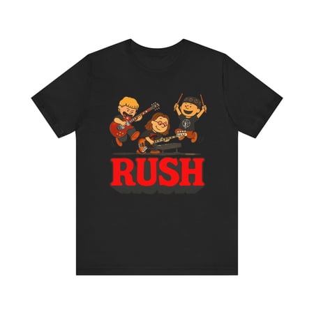 KnuxTee Rush Cartoon Band Shirt Classic Rock Tribute Graphic Tee, Navy S